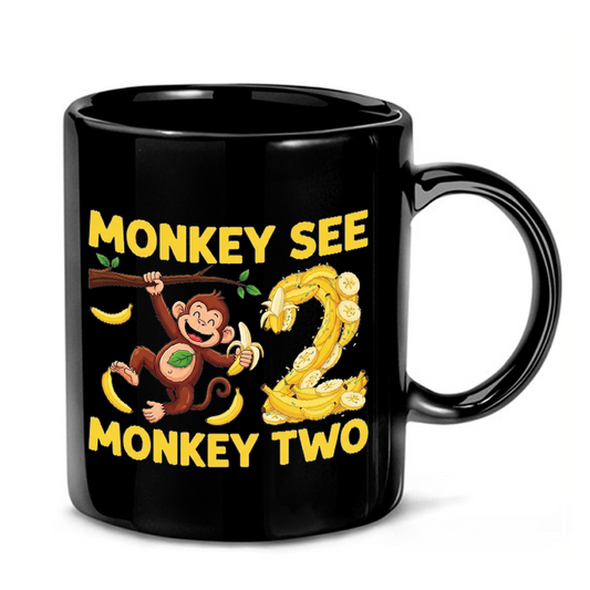 Monkey See Monkey Two Mug