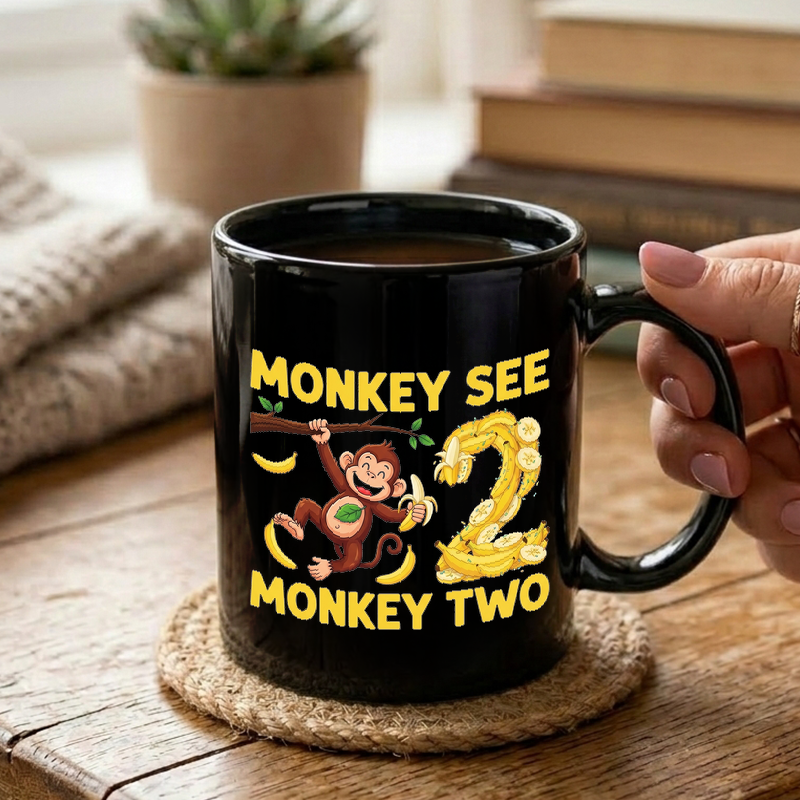 Monkey See Monkey Two Mug