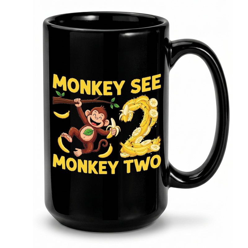 Monkey See Monkey Two Mug