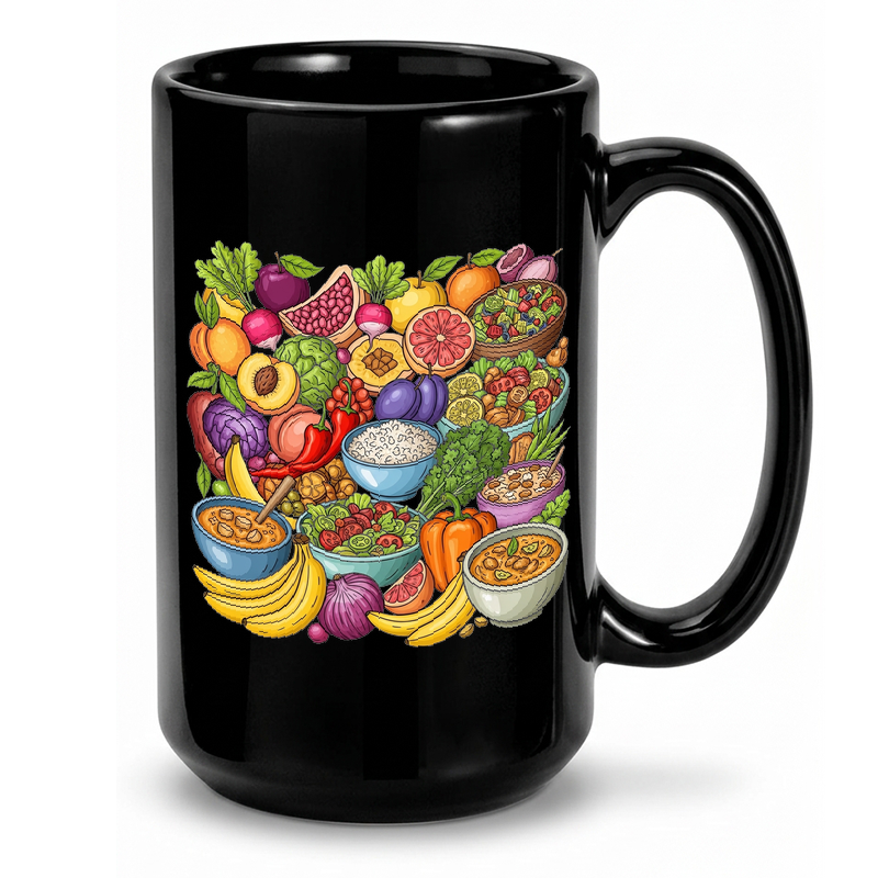 Food Safety Collage Illustration Mug