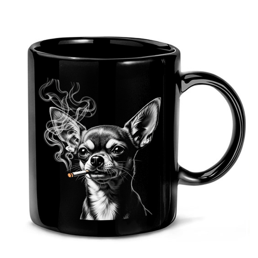 Smoking Chihuahua Portrait Mug