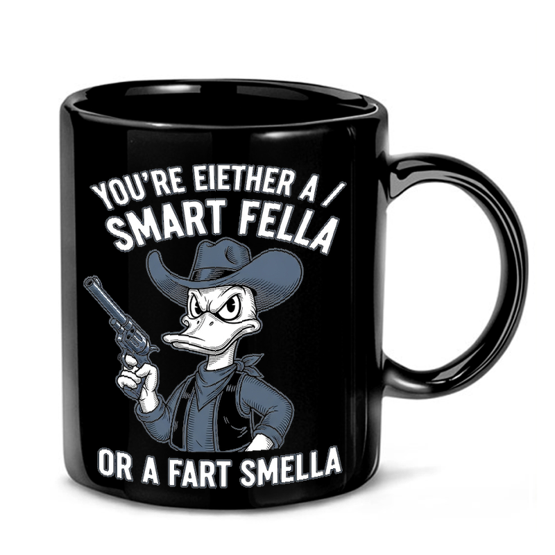 Cowboy Duck Funny Illustration Mug