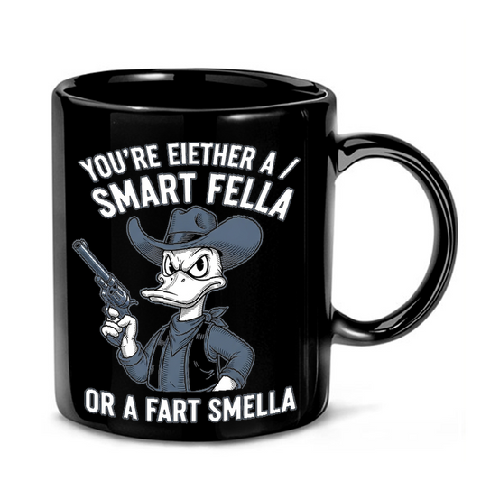 Cowboy Duck Funny Illustration Mug