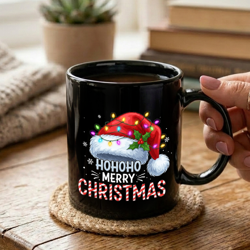 Festive Santa Hat Christmas Mug