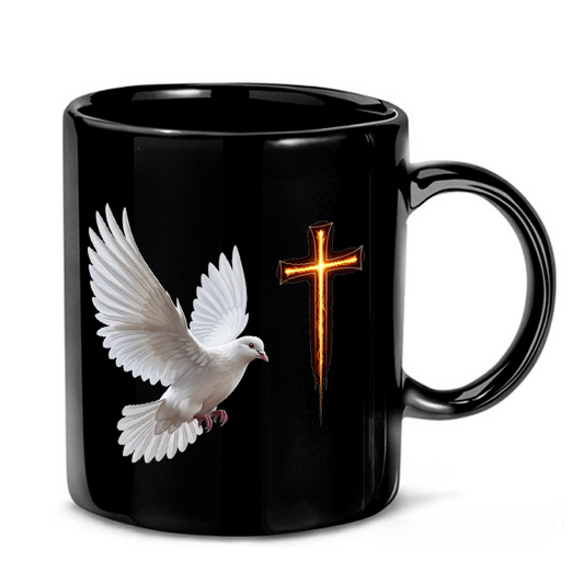 Holy Spirit Dove & Cross Mug