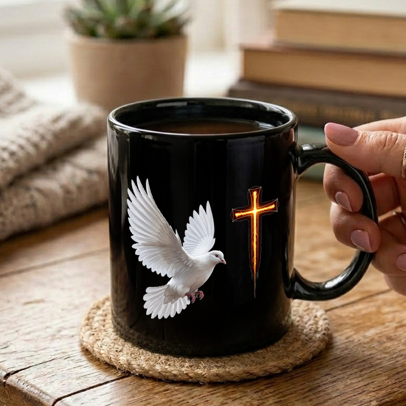 Holy Spirit Dove & Cross Mug