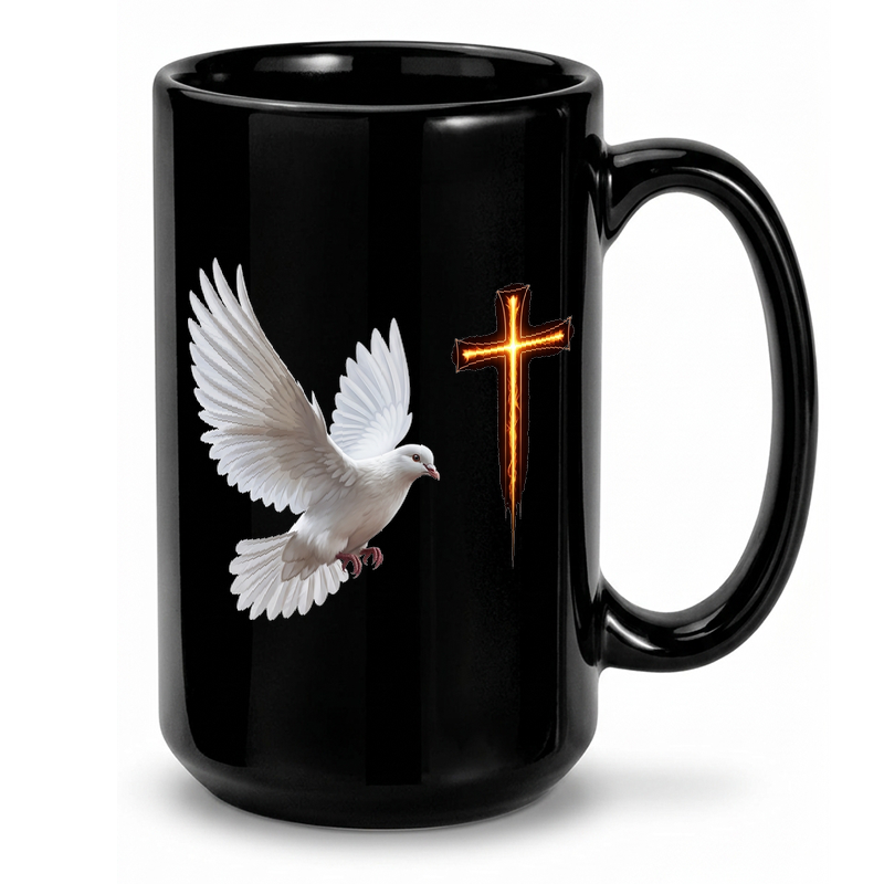 Holy Spirit Dove & Cross Mug