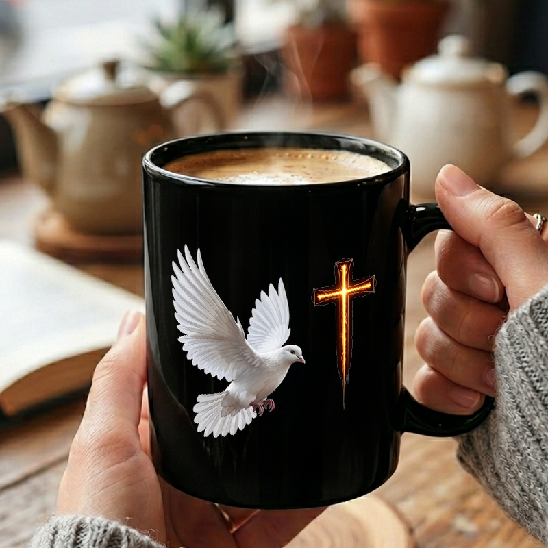 Holy Spirit Dove & Cross Mug