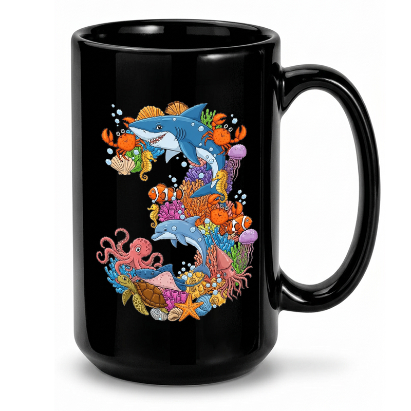 Ocean Animal Number Three Mug
