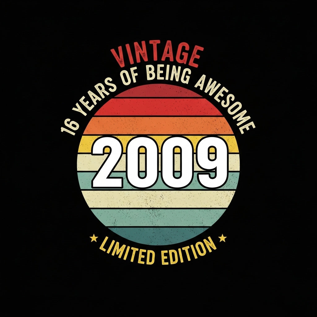 Retro 2009 Sunburst Design Mug