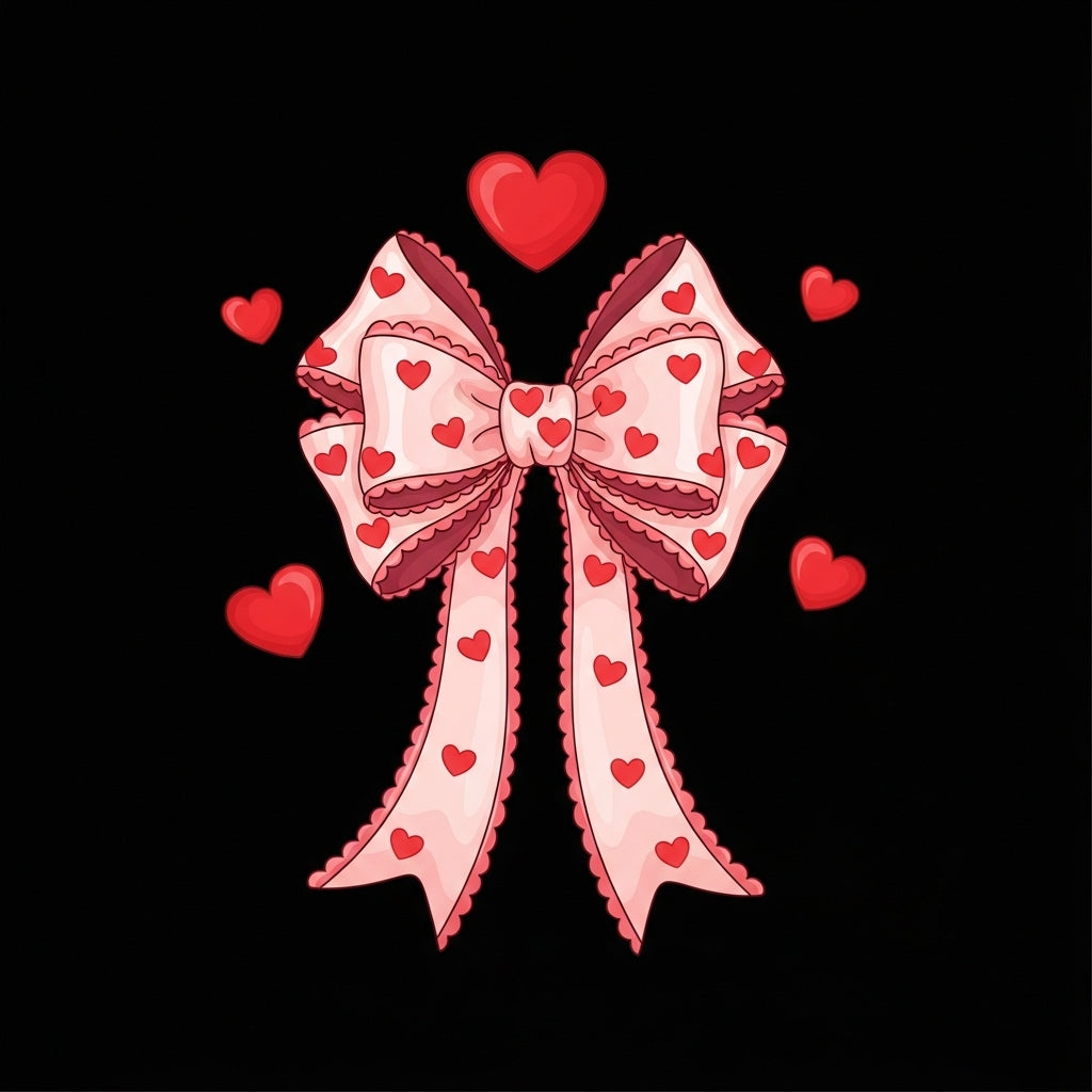 Pink Bow with Hearts Mug