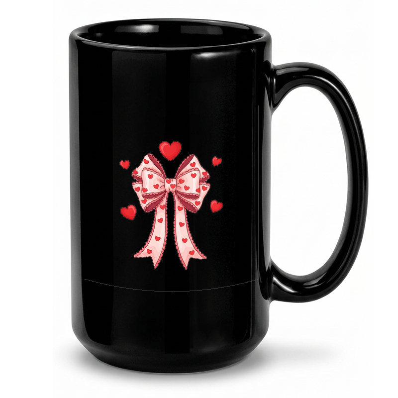 Pink Bow with Hearts Mug