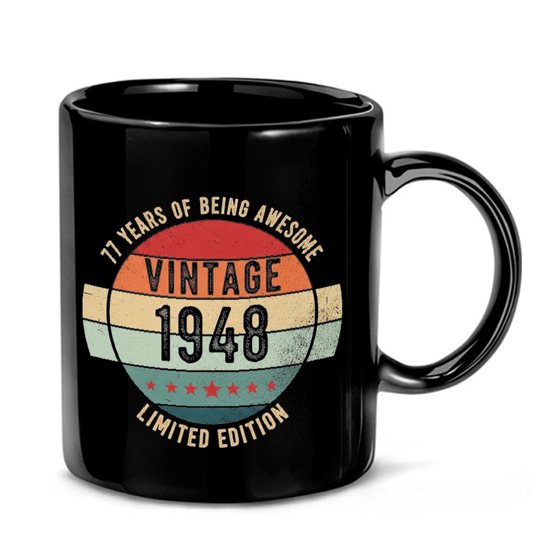 Vintage 1948 Distressed Logo Mug