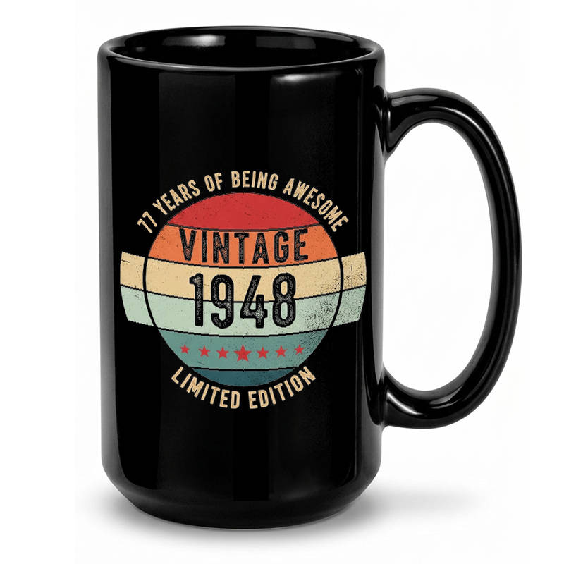 Vintage 1948 Distressed Logo Mug