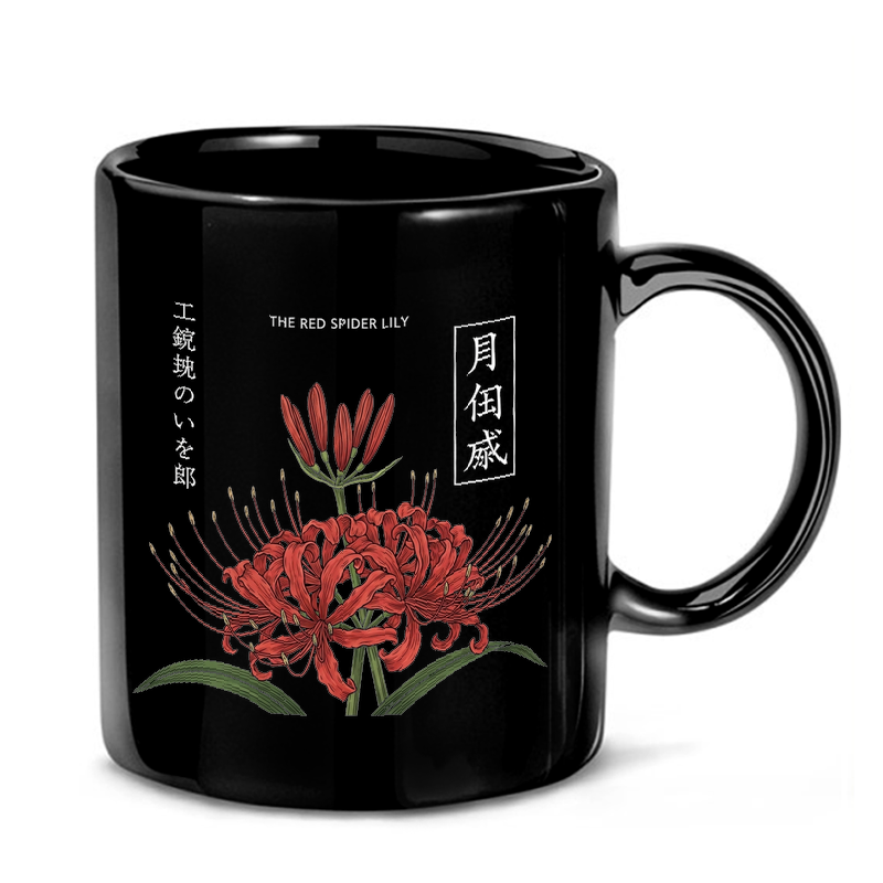 Red Spider Lily Japanese Art Mug