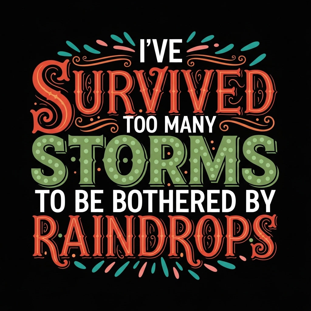 Motivational Storm & Rain Quote Mug