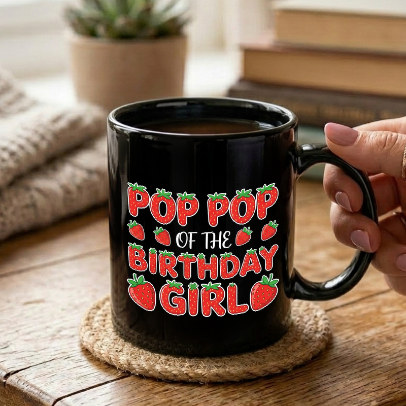 Strawberry Birthday Pop Pop Mug