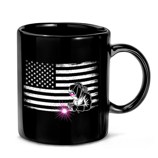 Patriotic Welder Silhouette Mug
