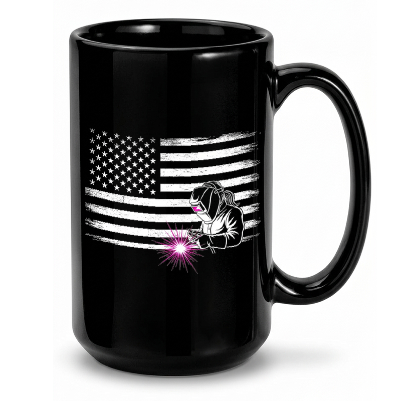 Patriotic Welder Silhouette Mug