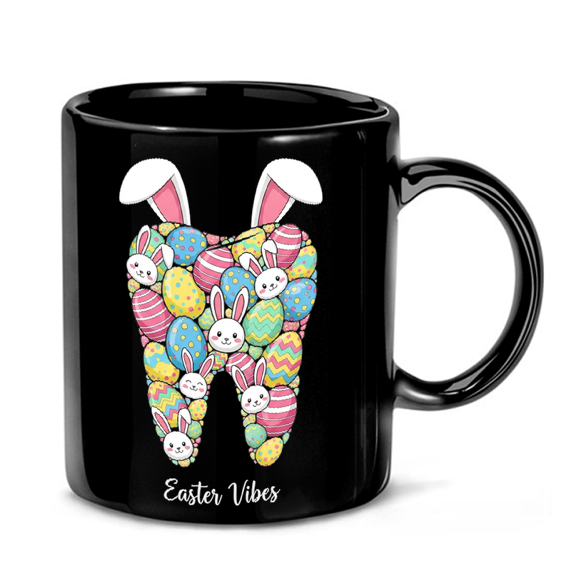 Easter Tooth Bunny Illustration Mug