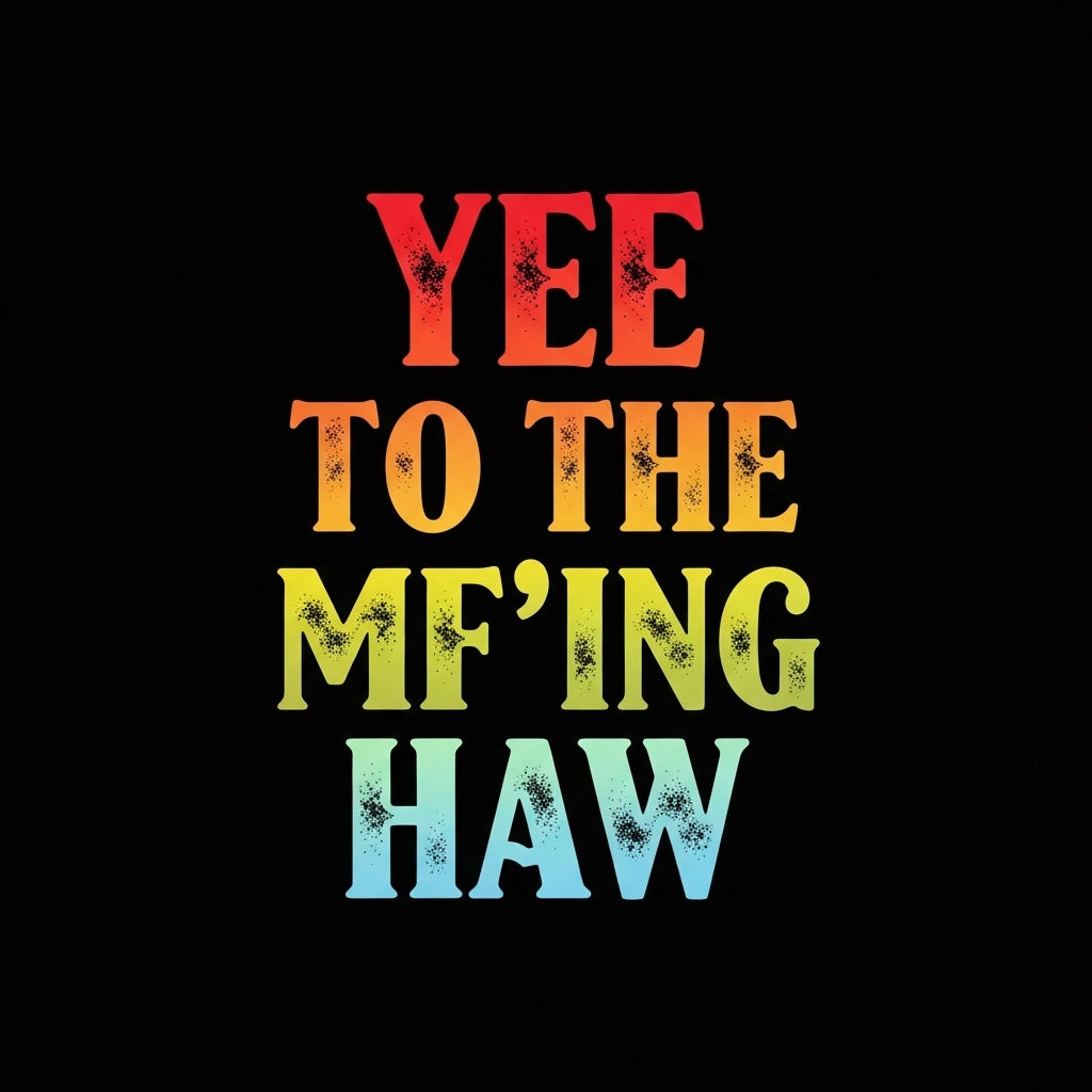 Funny Yee Haw Gradient Text Mug