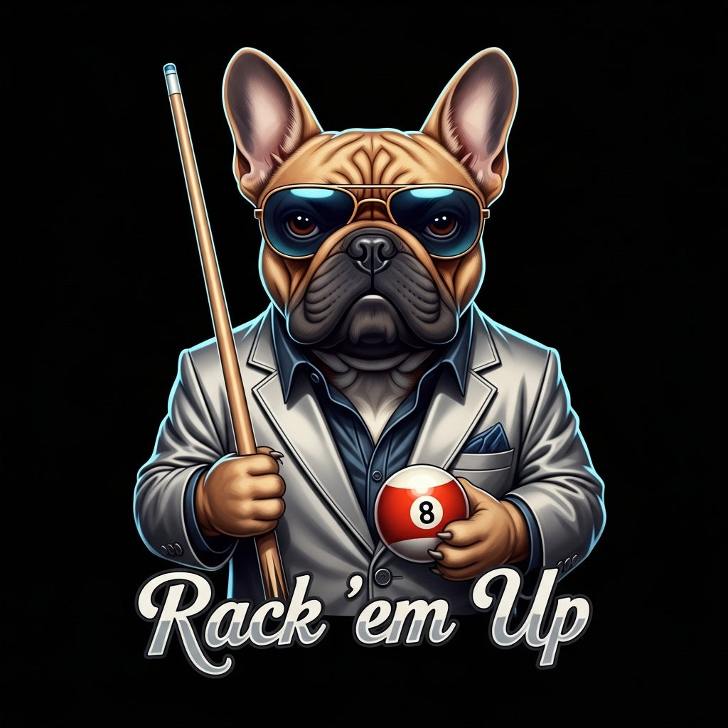 Bulldog Pool Player Art Mug