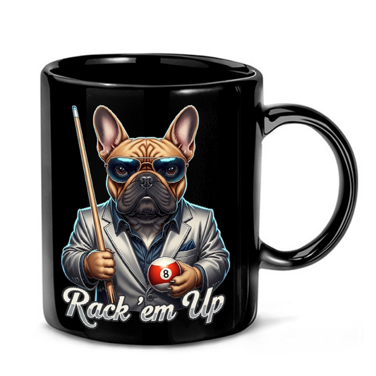 Bulldog Pool Player Art Mug