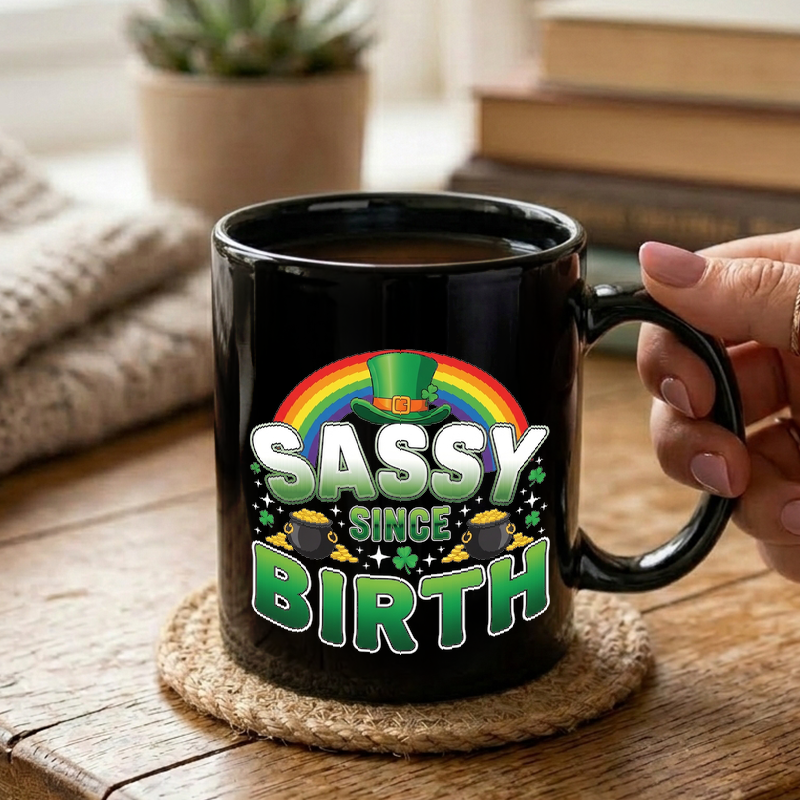 Sassy Since Birth Rainbow Mug