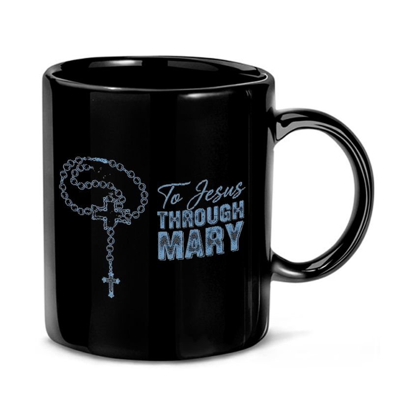 Rosary Cross Faith Design Mug