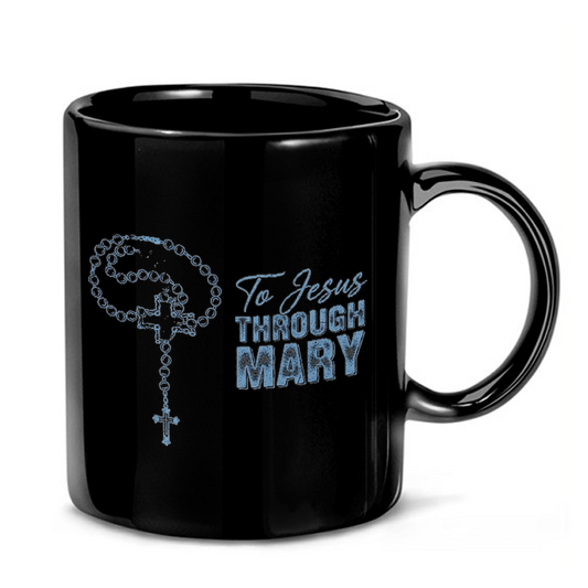 Rosary Cross Faith Design Mug
