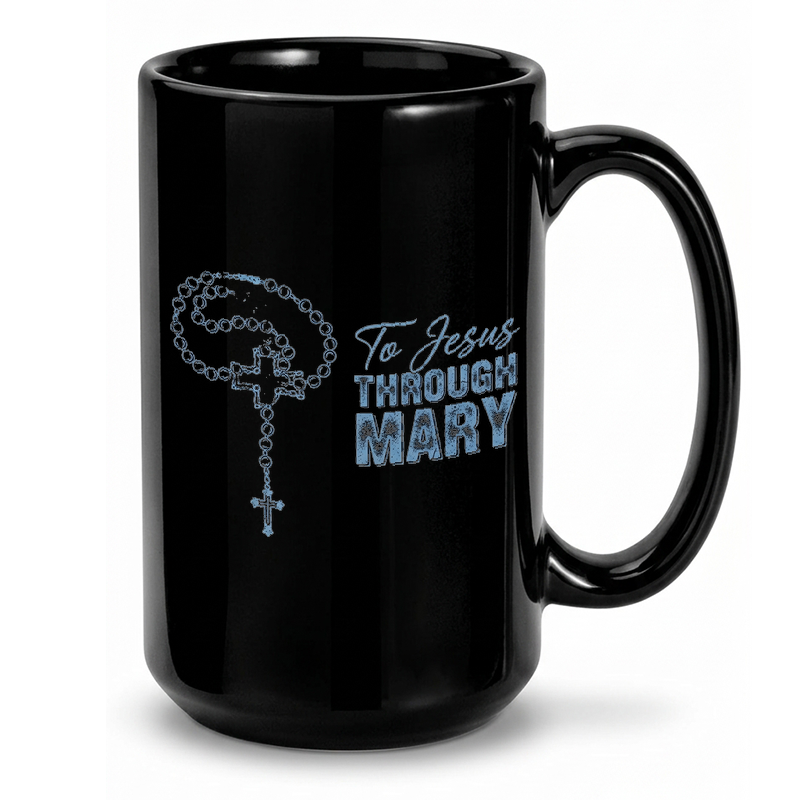 Rosary Cross Faith Design Mug