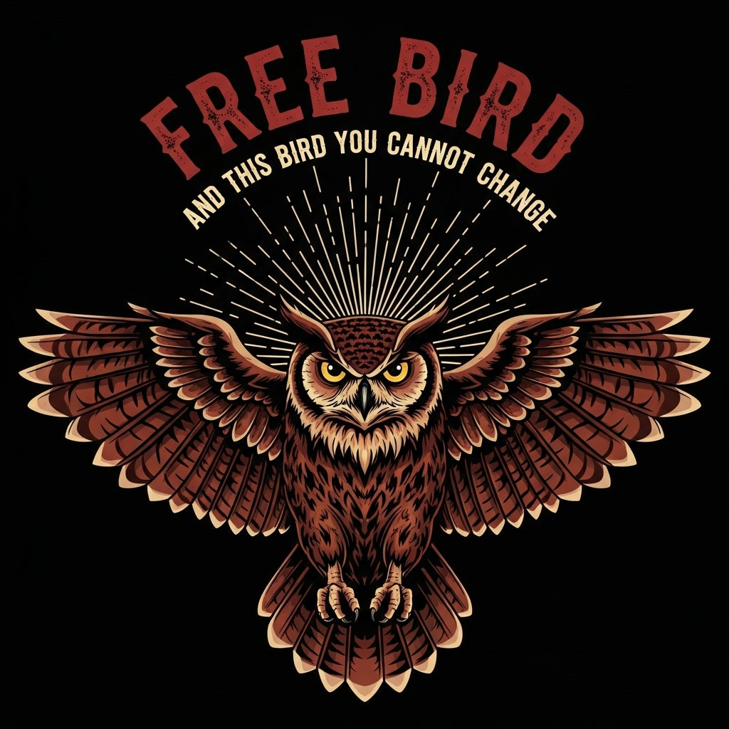 Stylized Owl Freedom Design Mug