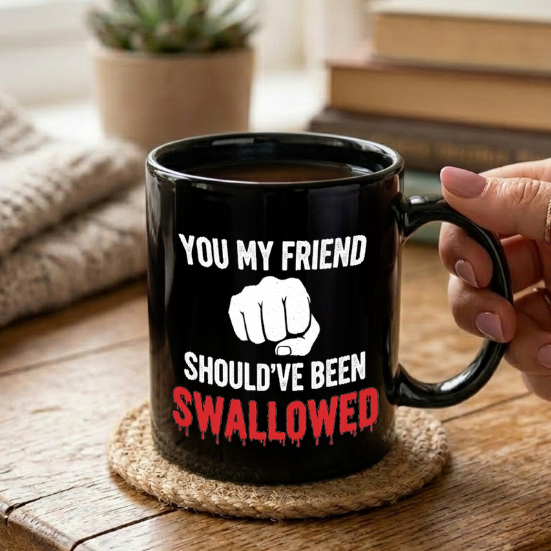Provocative Fist & Text Graphic Mug