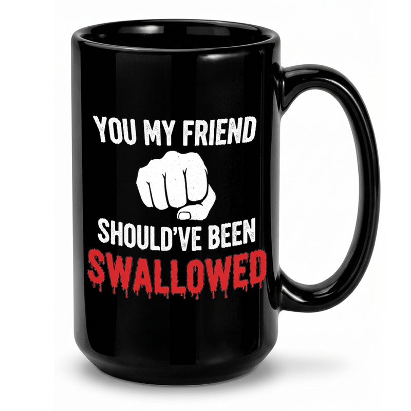 Provocative Fist & Text Graphic Mug