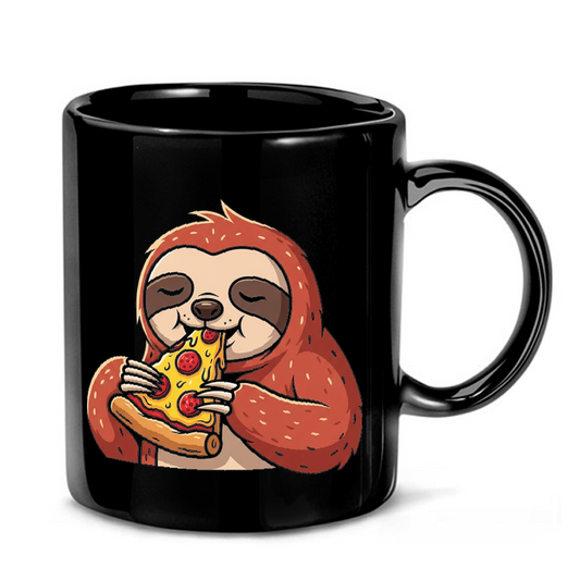Sloth Eating Pizza Mug