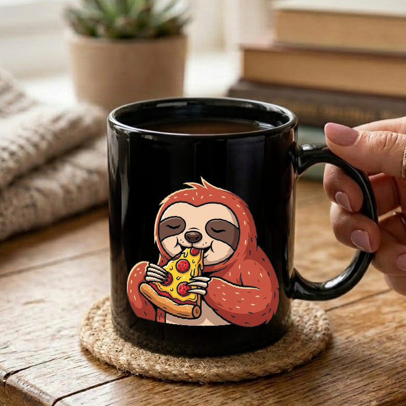 Sloth Eating Pizza Mug
