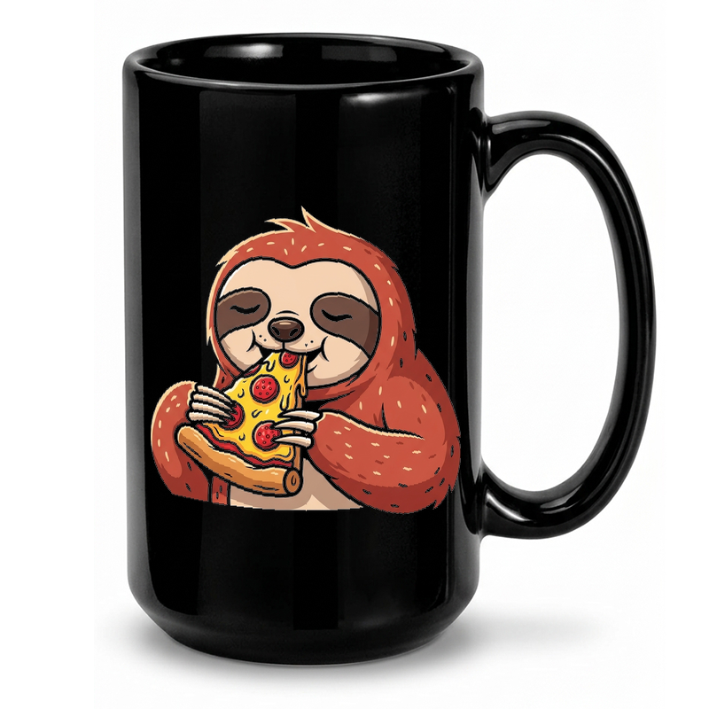 Sloth Eating Pizza Mug