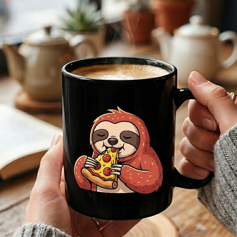 Sloth Eating Pizza Mug