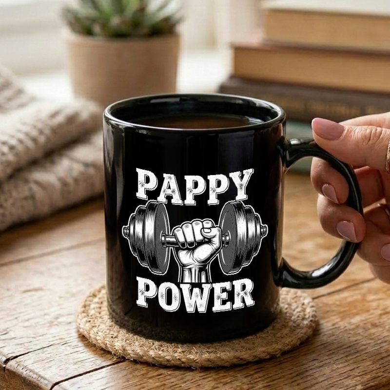 Pappy Power Workout Graphic Mug