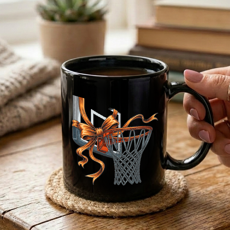 Basketball Hoop with Bow Mug