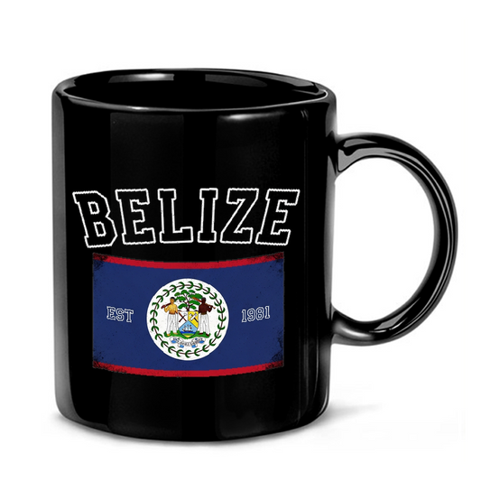 Belize Flag Vintage Design Mug