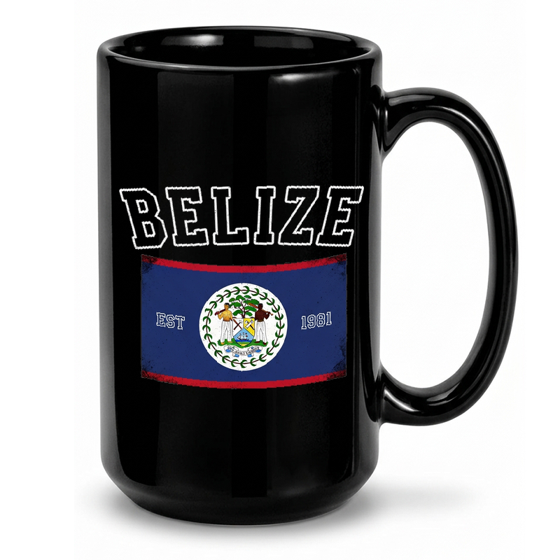 Belize Flag Vintage Design Mug