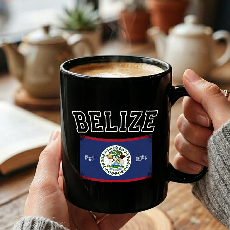 Belize Flag Vintage Design Mug