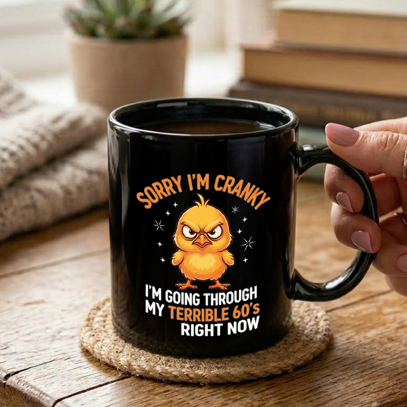 Grumpy Chick 60s Humor Mug