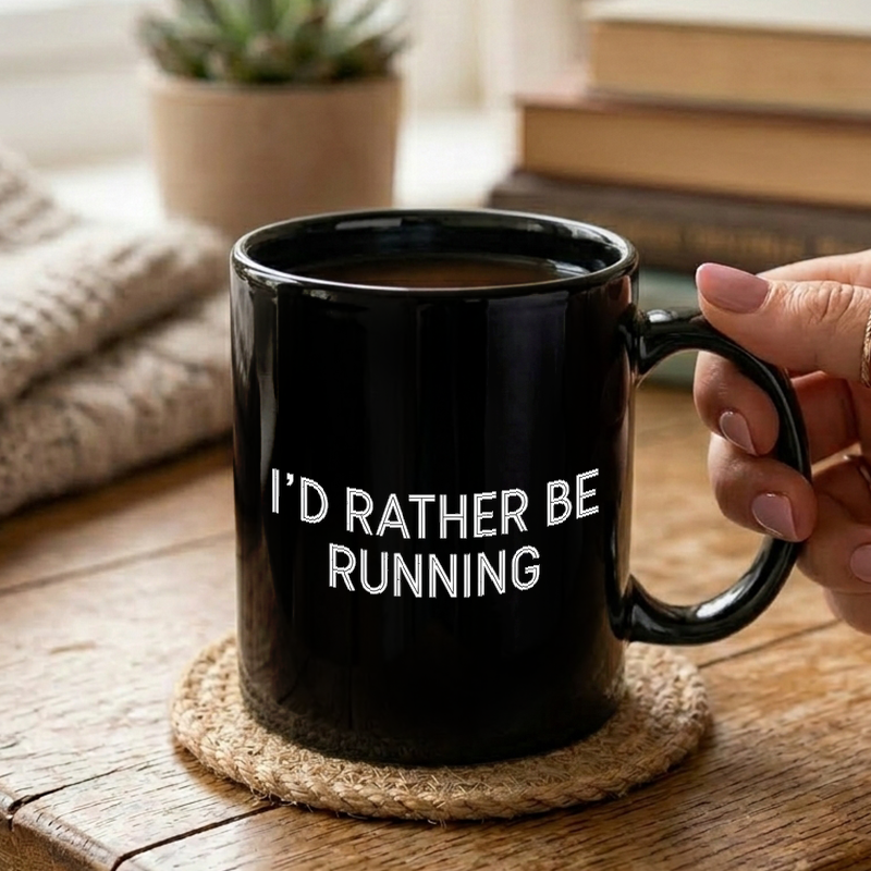 Running Quote - Minimalist Text Mug