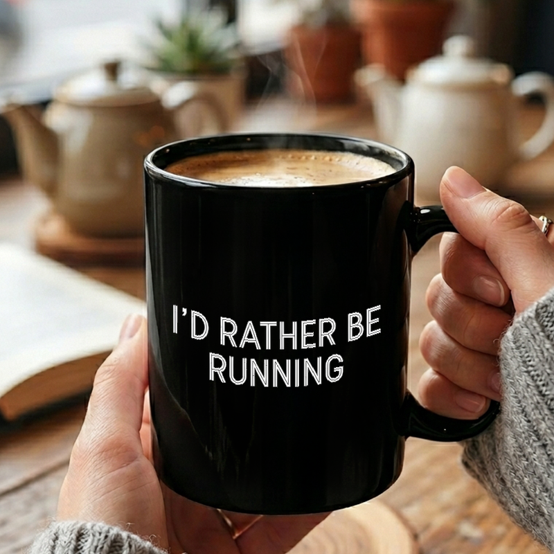 Running Quote - Minimalist Text Mug