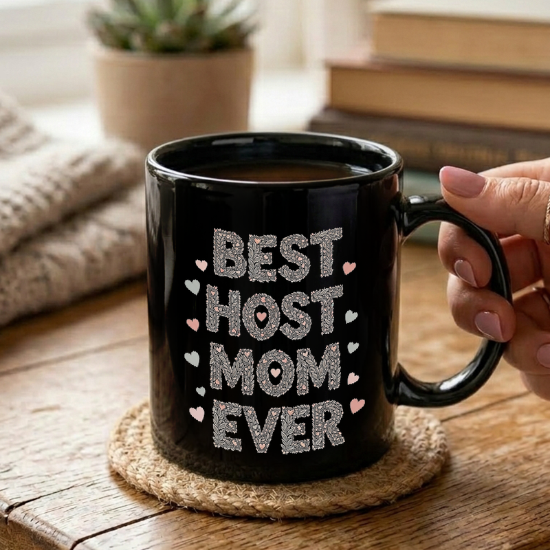 Floral Host Mom Design Mug