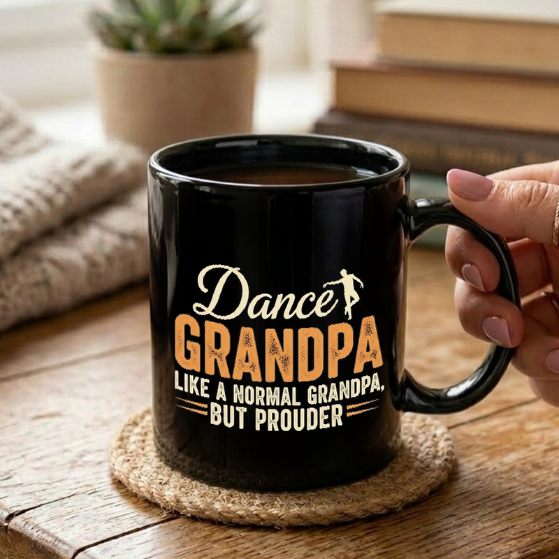 Dancing Grandpa Typography Mug