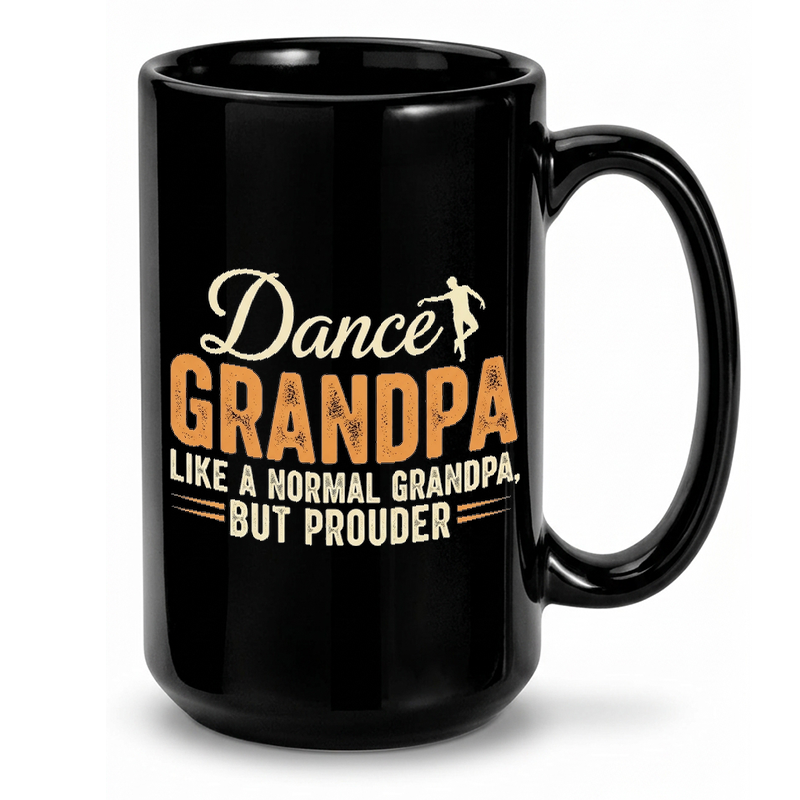 Dancing Grandpa Typography Mug
