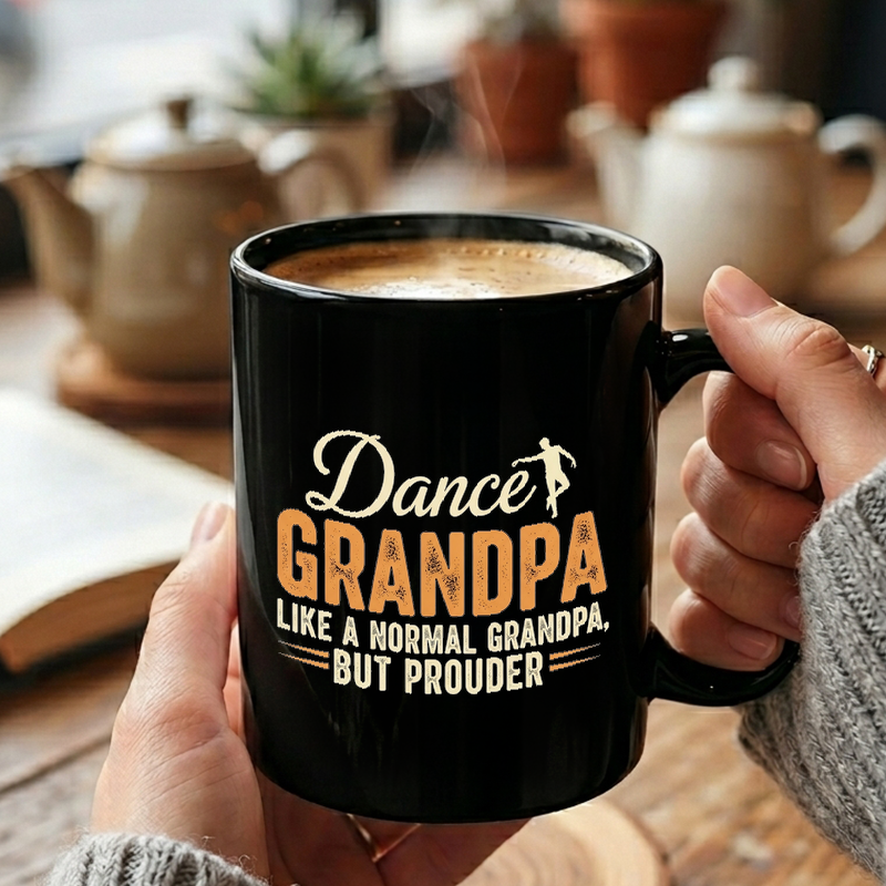 Dancing Grandpa Typography Mug